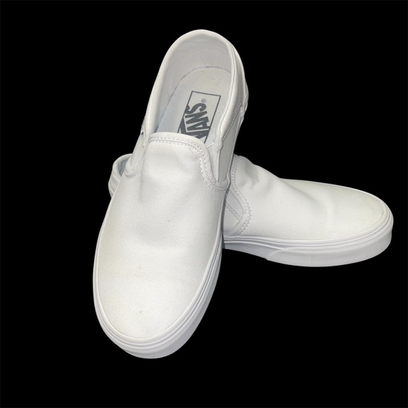 Vans Classic Slip On White Shoes Women’s 5.5 - Picture 6 of 10